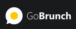 GoBrunch logo with egg and speech bubble design.