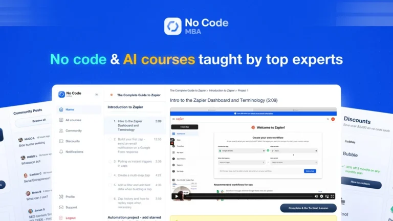 No Code MBA lifetime deal