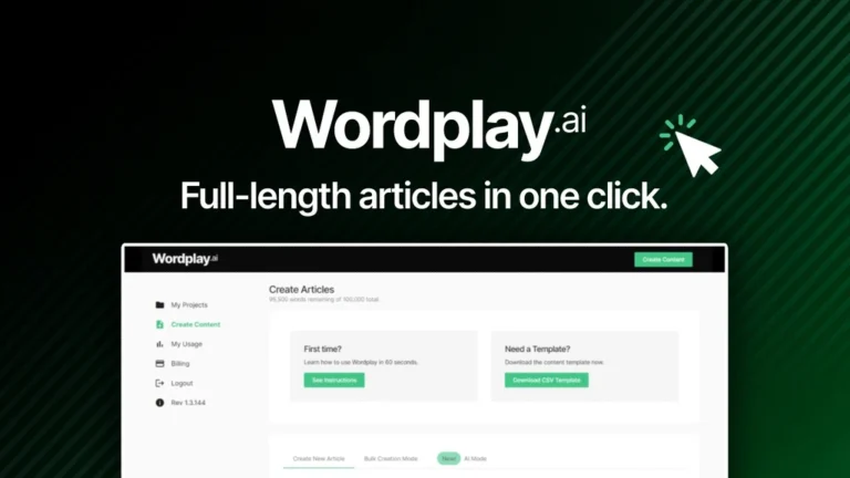 Wordplay – Long-Form AI Writer: Create Content Fast and Effortlessly lifetime deal review