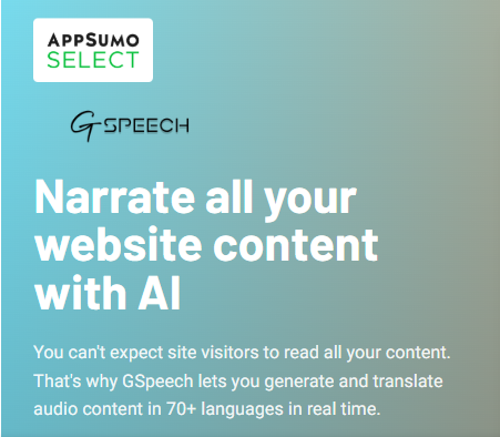 GSpeech Review – Turn Your Website Text Into Lifelike Audio lifetime deal review